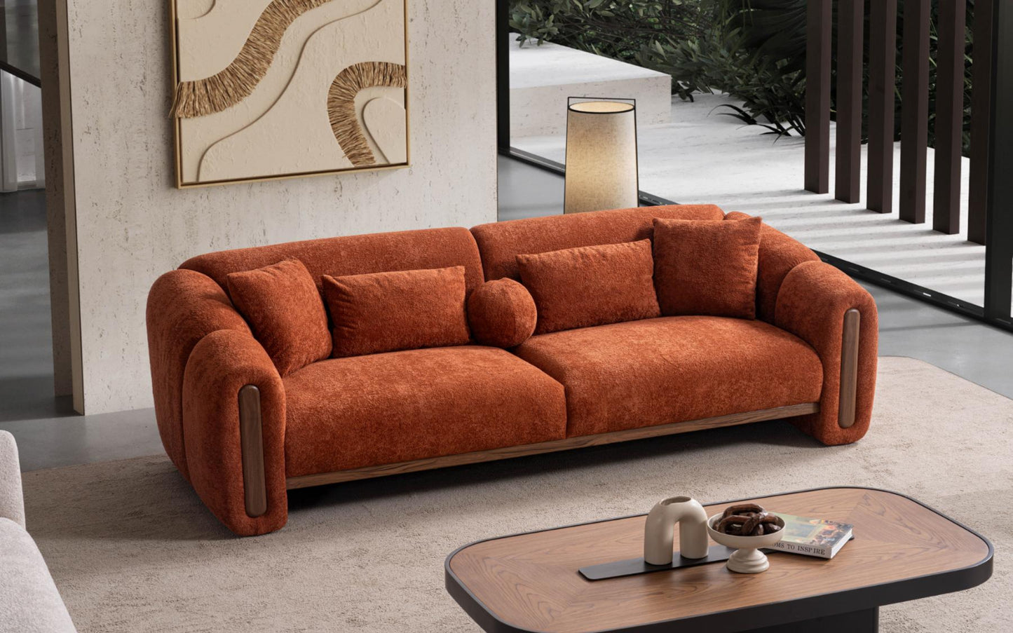 Legas Walnut Sofa Set
