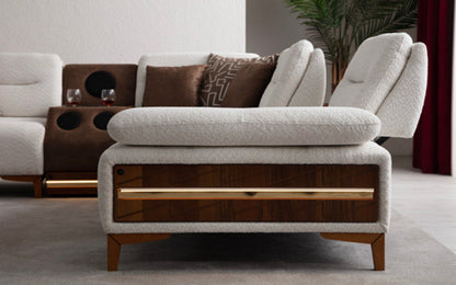 Comfy Walnut Sofa Corner